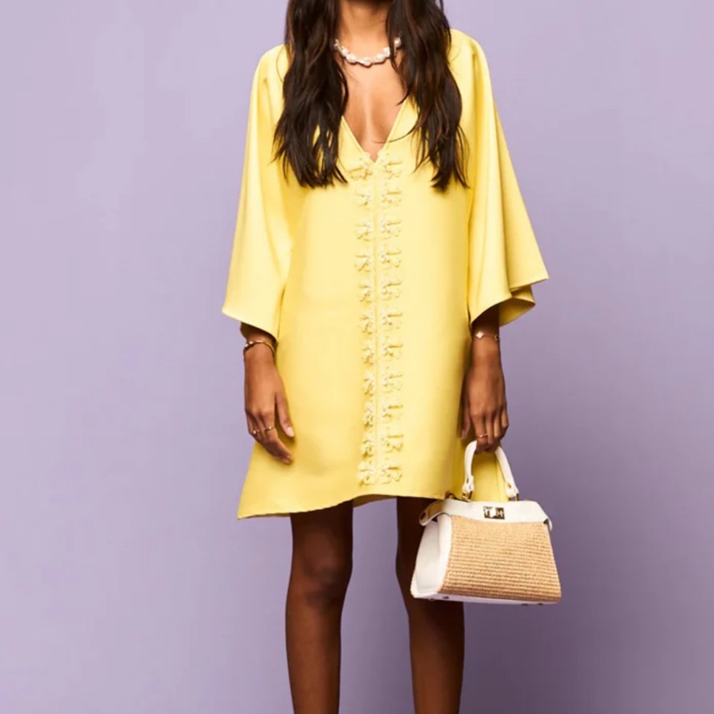 Elegant Yellow Mini Dress